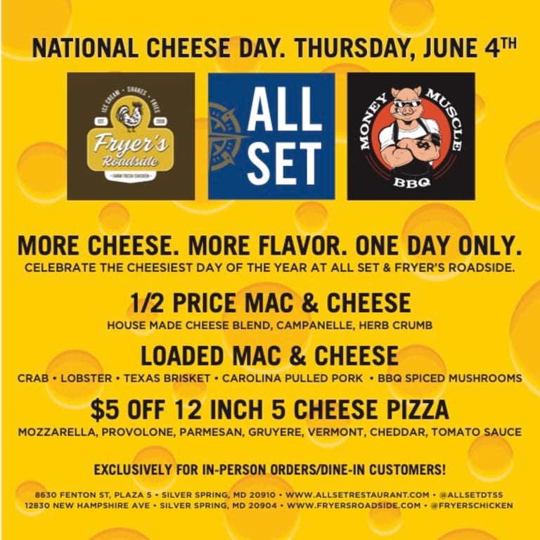 National Cheese Day – Thursday, June 4