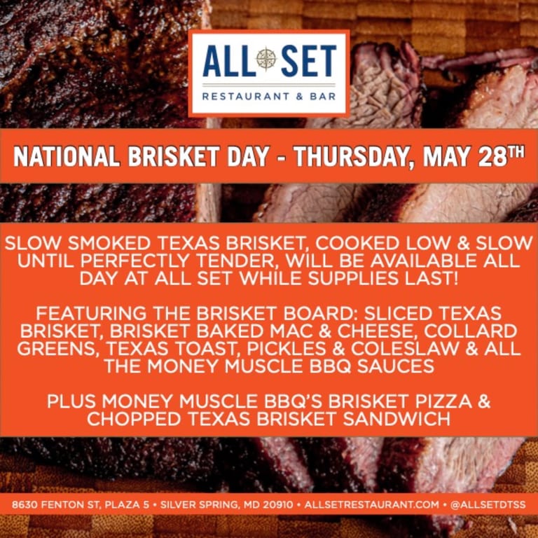 Thursday, May 28th - National Brisket Day