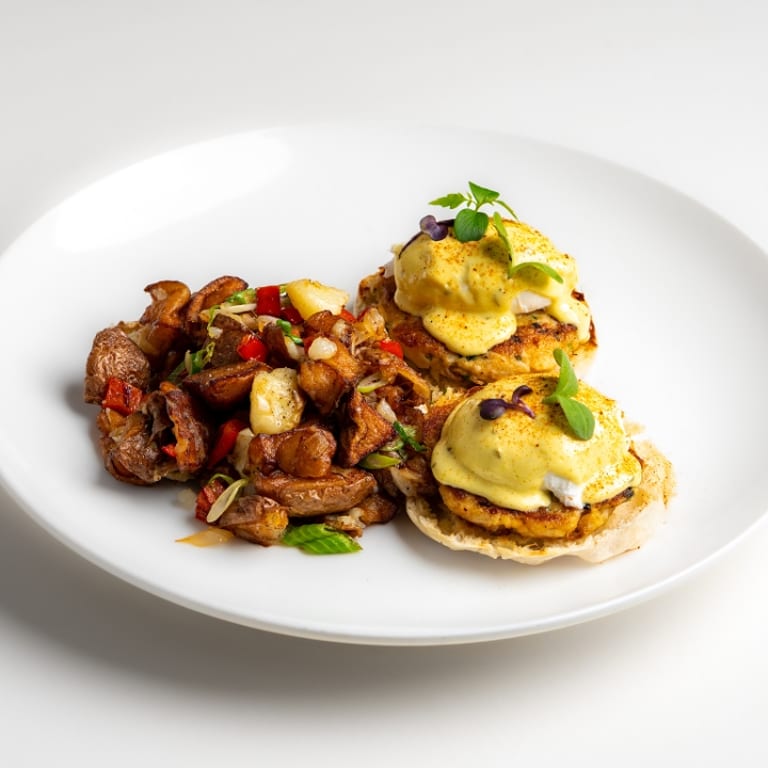 Crab Cake Benedict Delight
