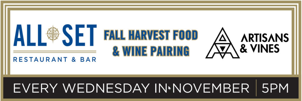 2021 All Set & Artisan & Vines Fall Harvest Food & Wine Pairing - Header