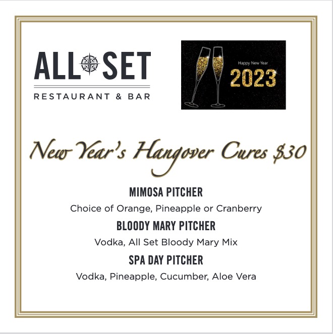 All Set Restaurant & Bar's New Year’s Hangover Cures