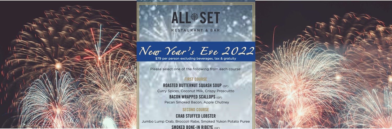 New Years Eve Dinner Menu at All Set Restaurant